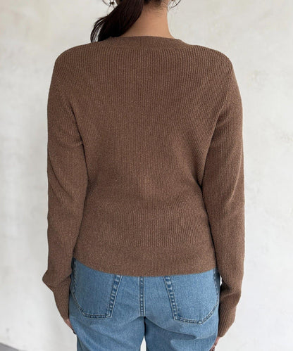 針織套頭衫×針織背心套裝