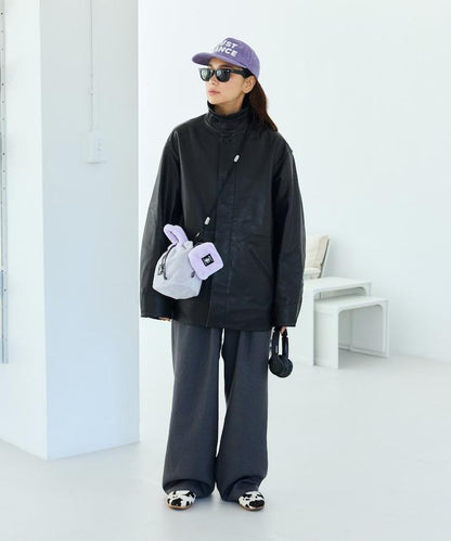 特別款絨毛L型拉鍊錢包