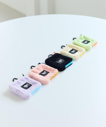 特別款絨毛L型拉鍊錢包