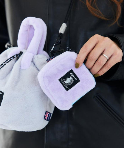 特別款絨毛L型拉鍊錢包