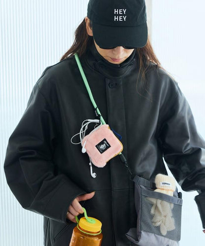 特別款絨毛L型拉鍊錢包