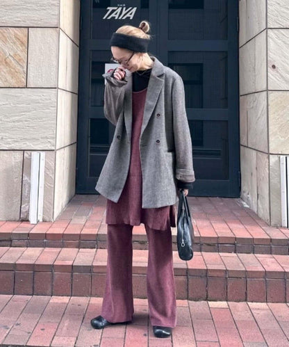 【PON企畫】修身提臀針織喇叭褲