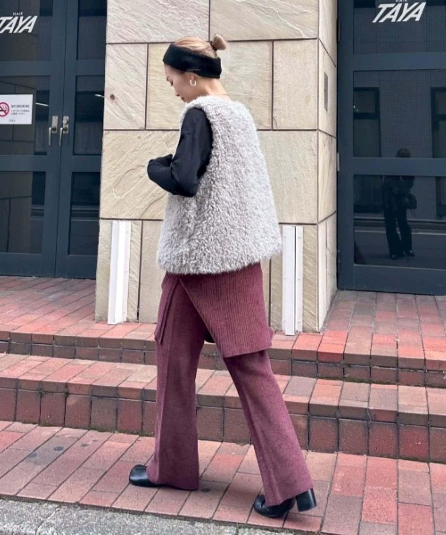 【PON企畫】修身提臀針織喇叭褲