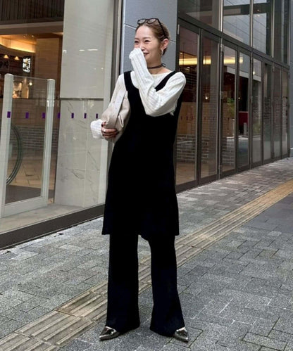 【PON企畫】修身提臀針織喇叭褲