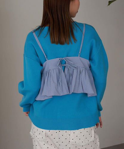 【Ciaopanic】泡泡袖荷葉邊吊帶上衣