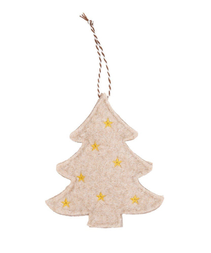 フェルト刺繍ツリーオーナメント/ナチュラルクリスマス