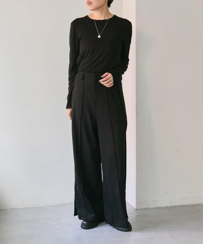 《動畫あり》寬鬆剪裁長褲【SUM1 STYLE(スミスタイル)】