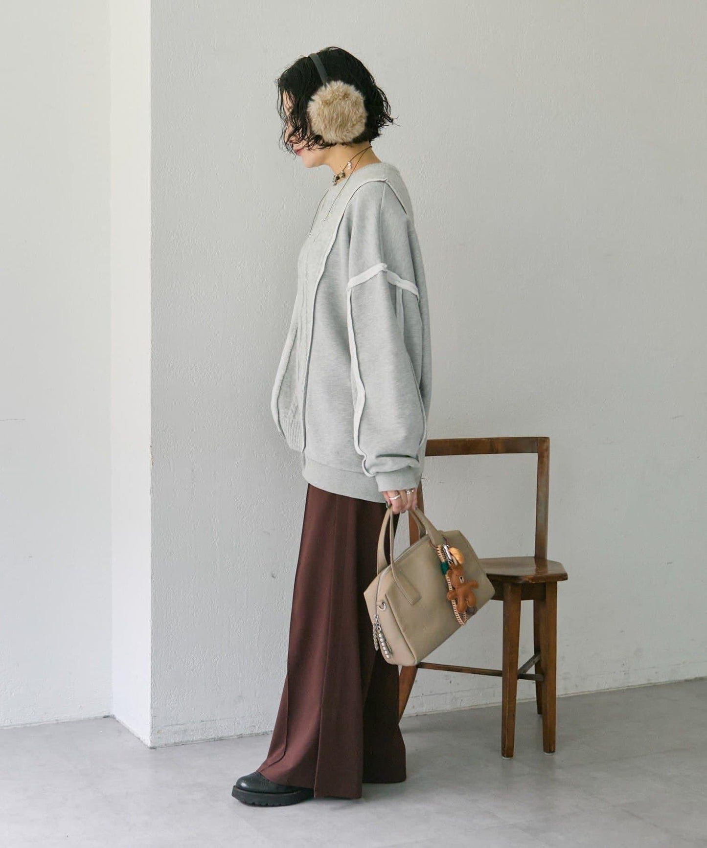 加絨針織上衣【SUM1 STYLE】