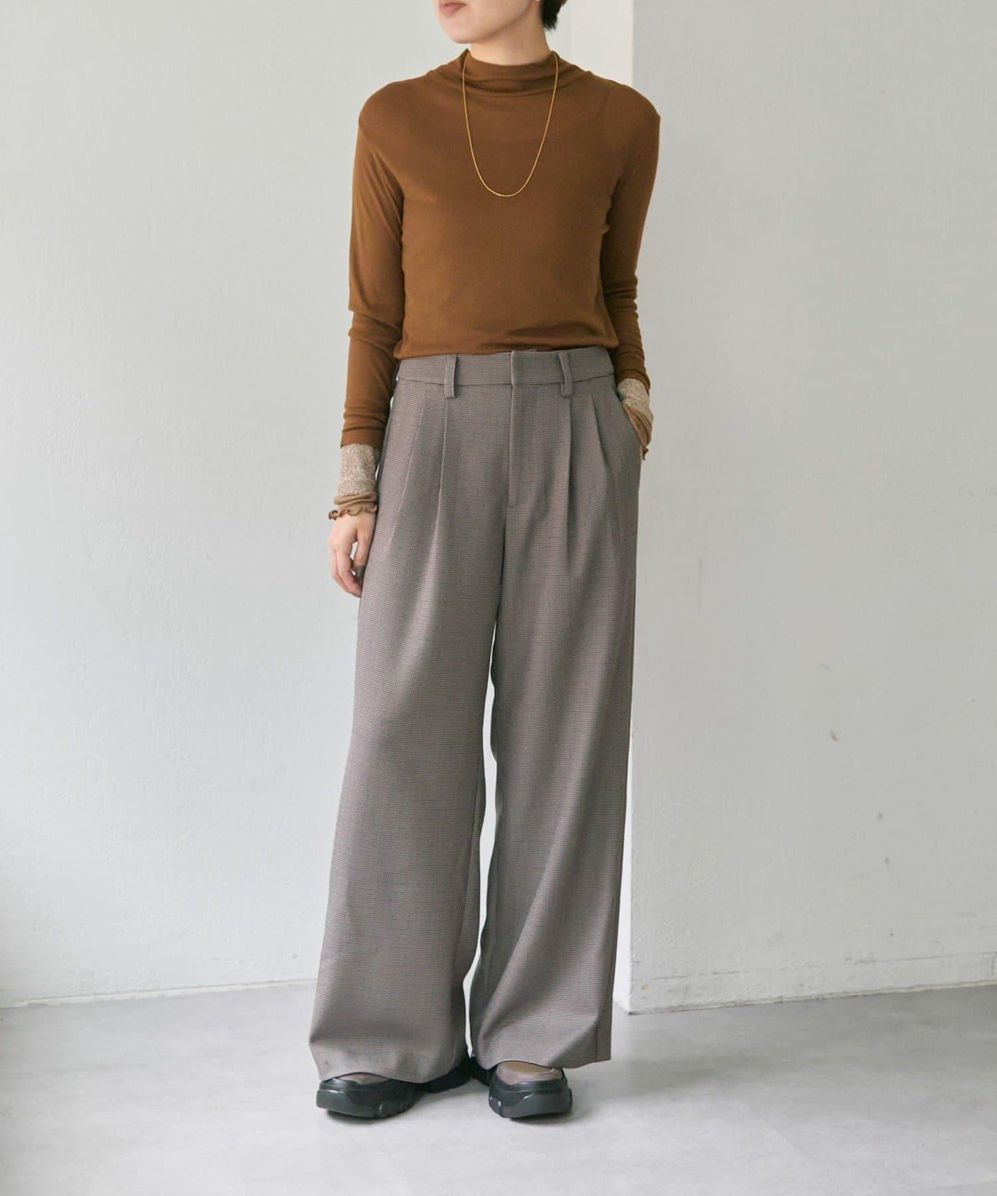 《動畫あり》槍駁殼格紋休閒褲【SUM1 STYLE(スミスタイル)】