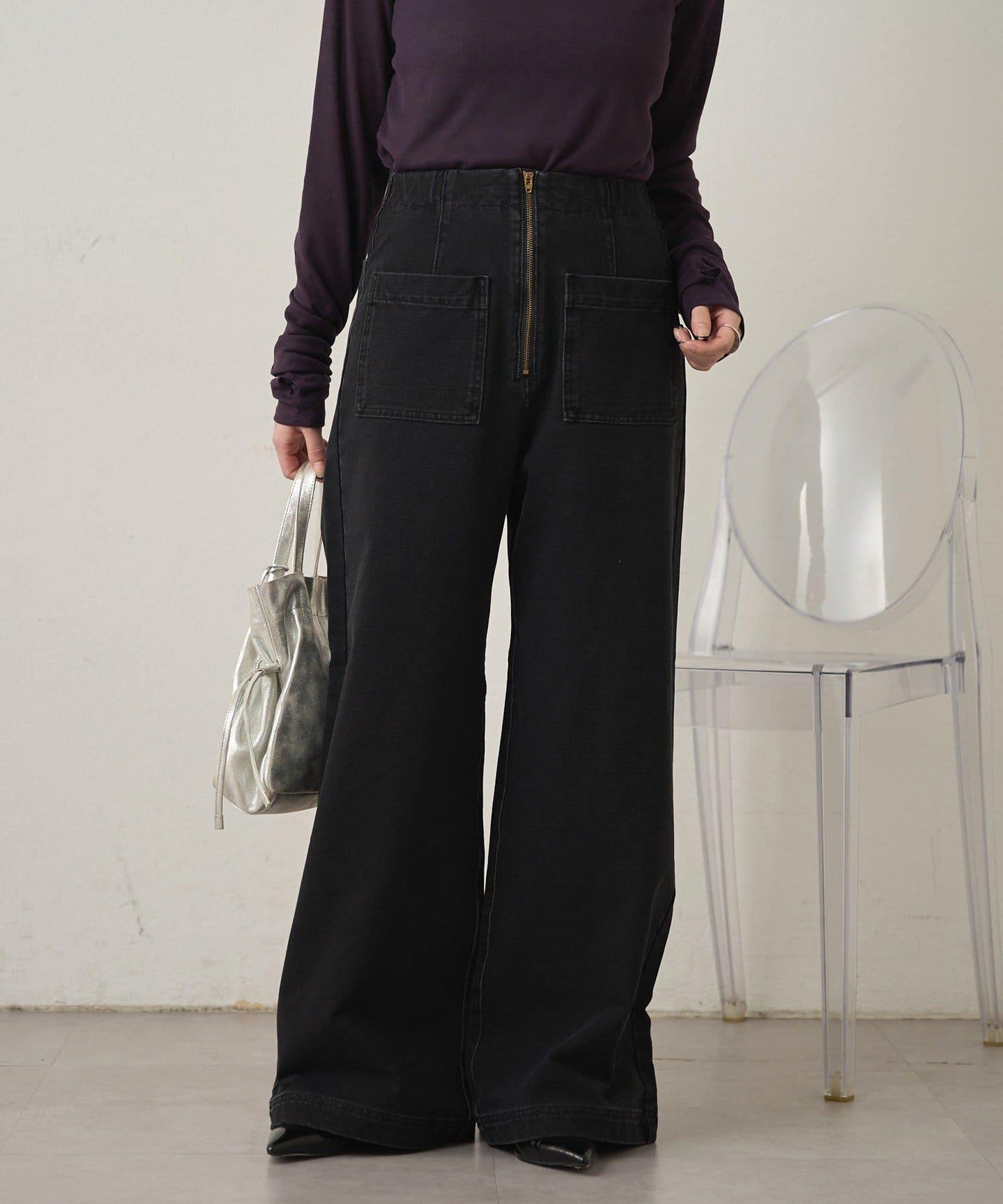 衛衣牛仔喇叭褲