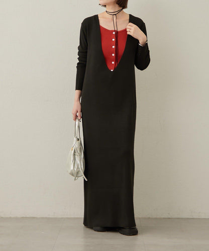 【sato企畫】針織連衣裙吊帶背心套裝