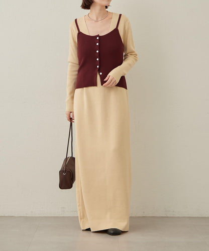 【sato企畫】針織連衣裙吊帶背心套裝