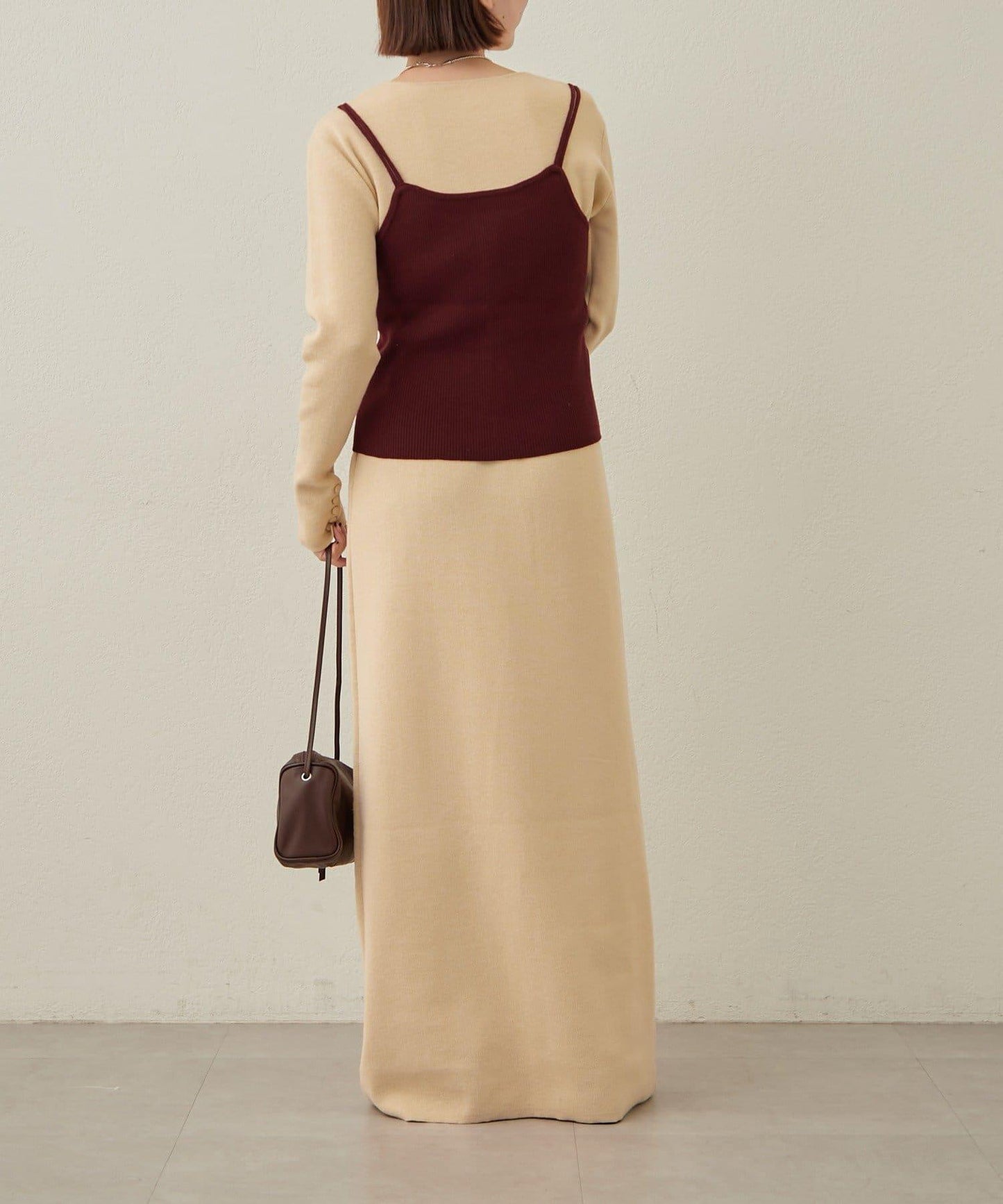 【sato企畫】針織連衣裙吊帶背心套裝