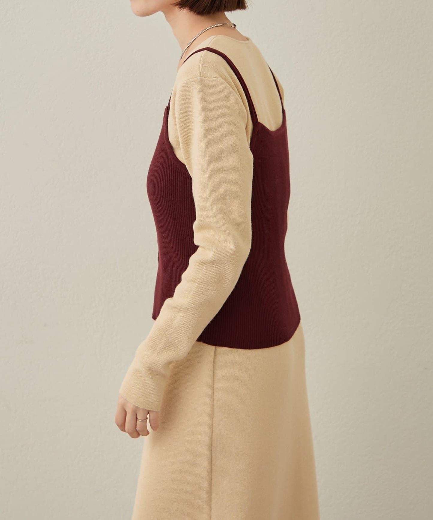 【sato企畫】針織連衣裙吊帶背心套裝