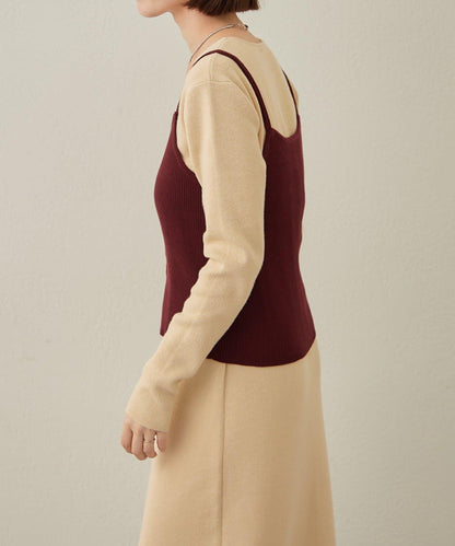 【sato企畫】針織連衣裙吊帶背心套裝