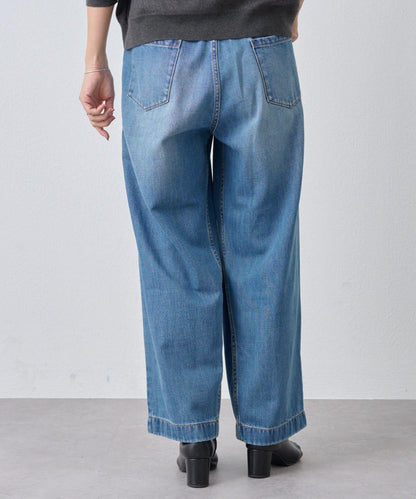 《フルカワコラボ》寬鬆褶皺牛仔褲