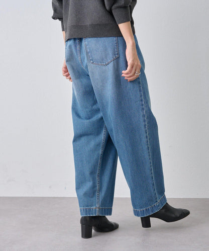 《フルカワコラボ》寬鬆褶皺牛仔褲