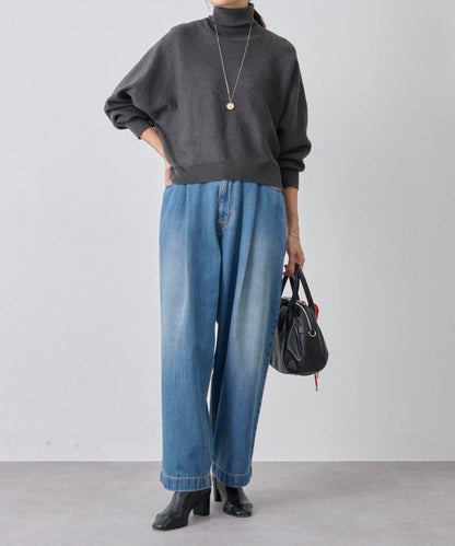 《フルカワコラボ》寬鬆褶皺牛仔褲