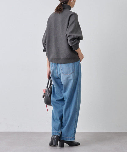《フルカワコラボ》寬鬆褶皺牛仔褲