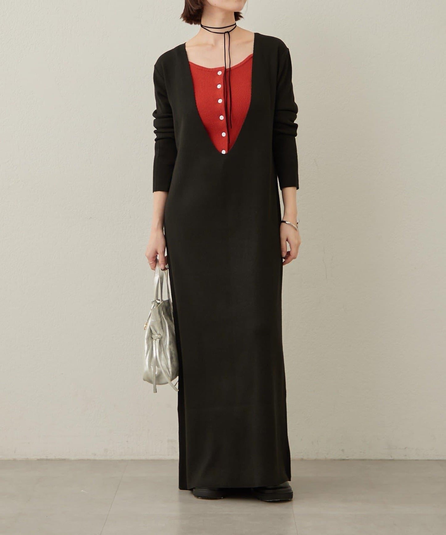 【sato企畫】針織連衣裙吊帶背心套裝