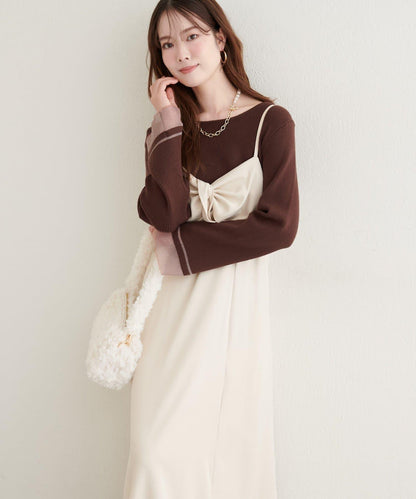 袖口透視喇叭袖針織衫