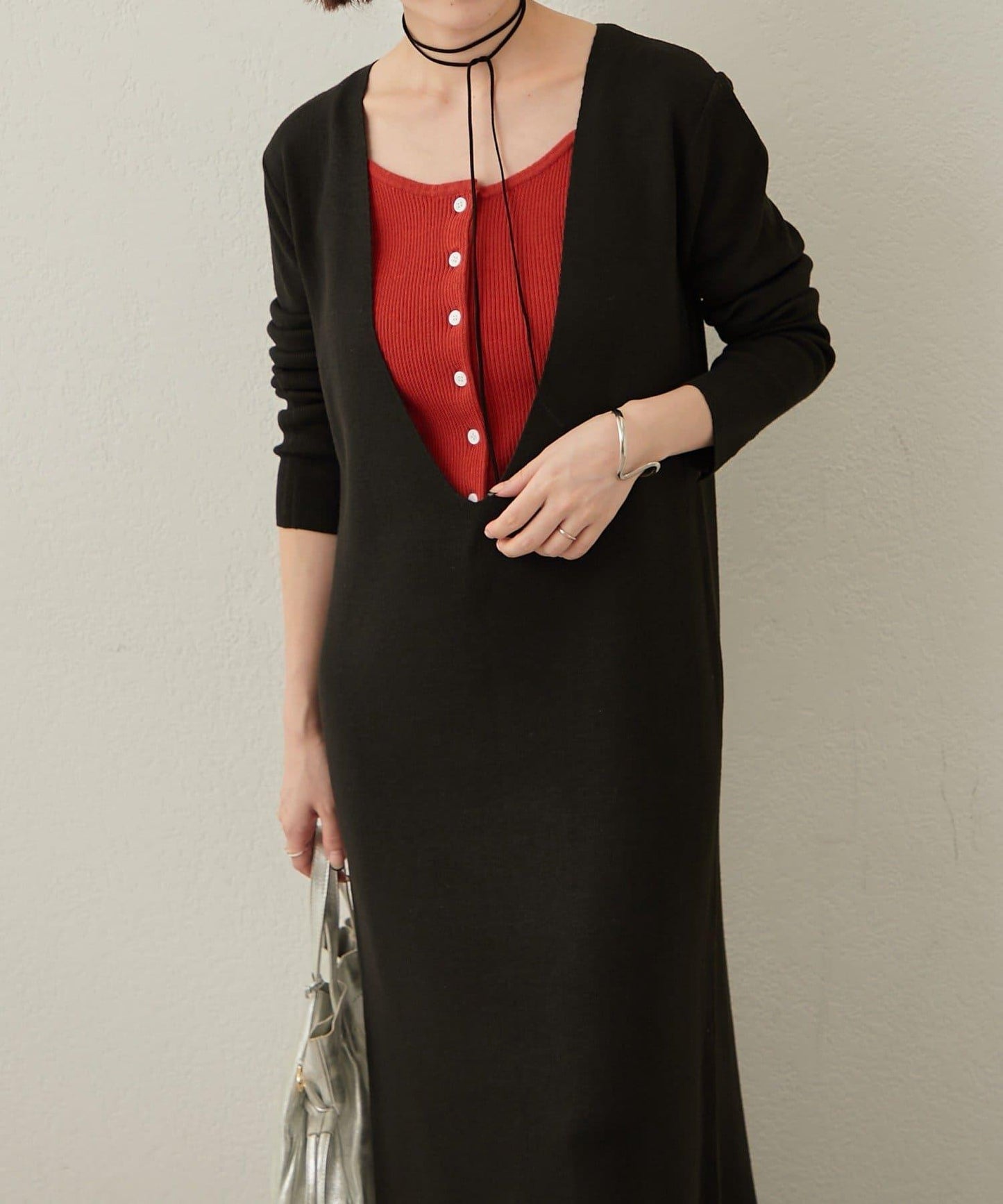 【sato企畫】針織連衣裙吊帶背心套裝