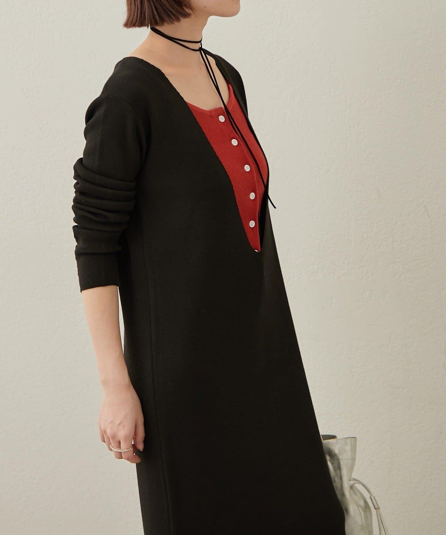 【sato企畫】針織連衣裙吊帶背心套裝