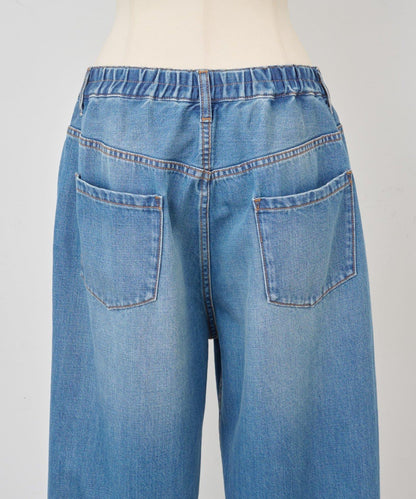 《フルカワコラボ》寬鬆褶皺牛仔褲