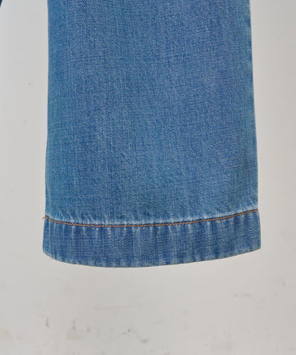 《フルカワコラボ》寬鬆褶皺牛仔褲