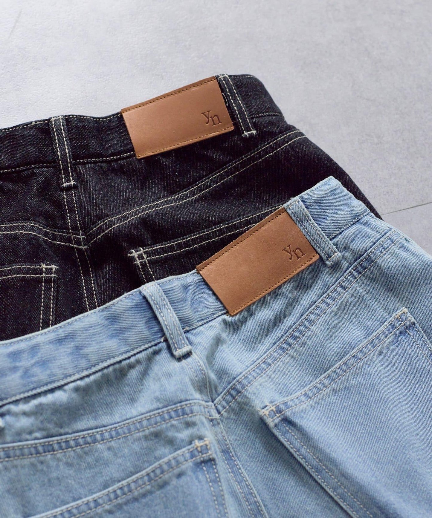 【Yuna企畫】高腰褶皺寬鬆牛仔褲