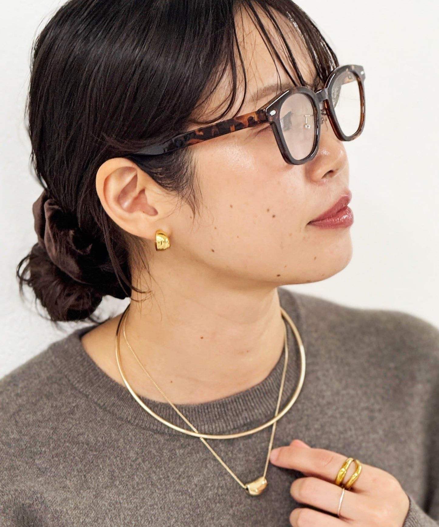 【防藍光】變色棕色鏡框太陽鏡