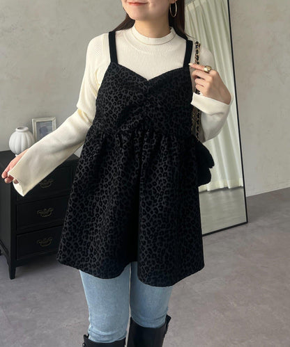 高領羅紋針織上衣