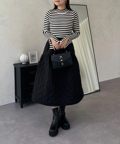 高領羅紋針織上衣