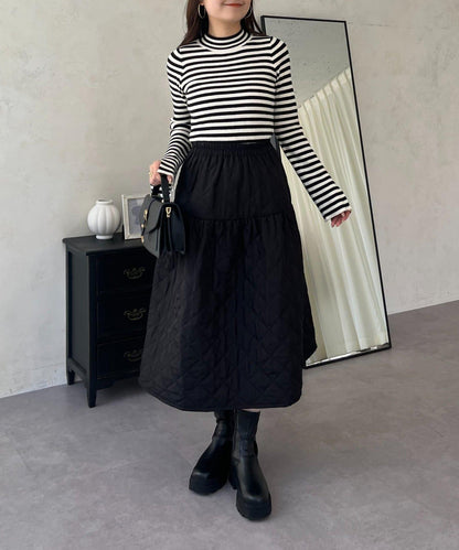 高領羅紋針織上衣