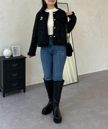 亮片花呢夾克
