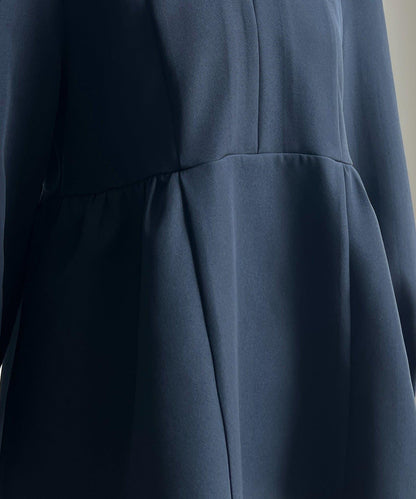 【MAYURI企畫】【適合正式場合】可拆卸領前拉鍊荷葉邊下襬襯衫