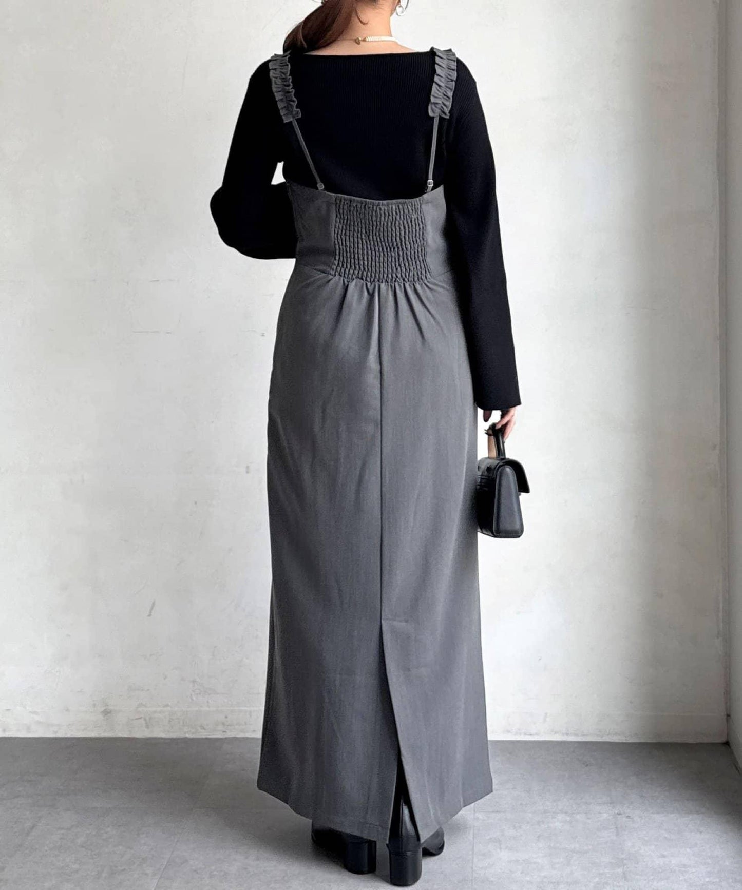 【ITAMI企畫】喇叭袖針織衫×兩穿吊帶連衣裙