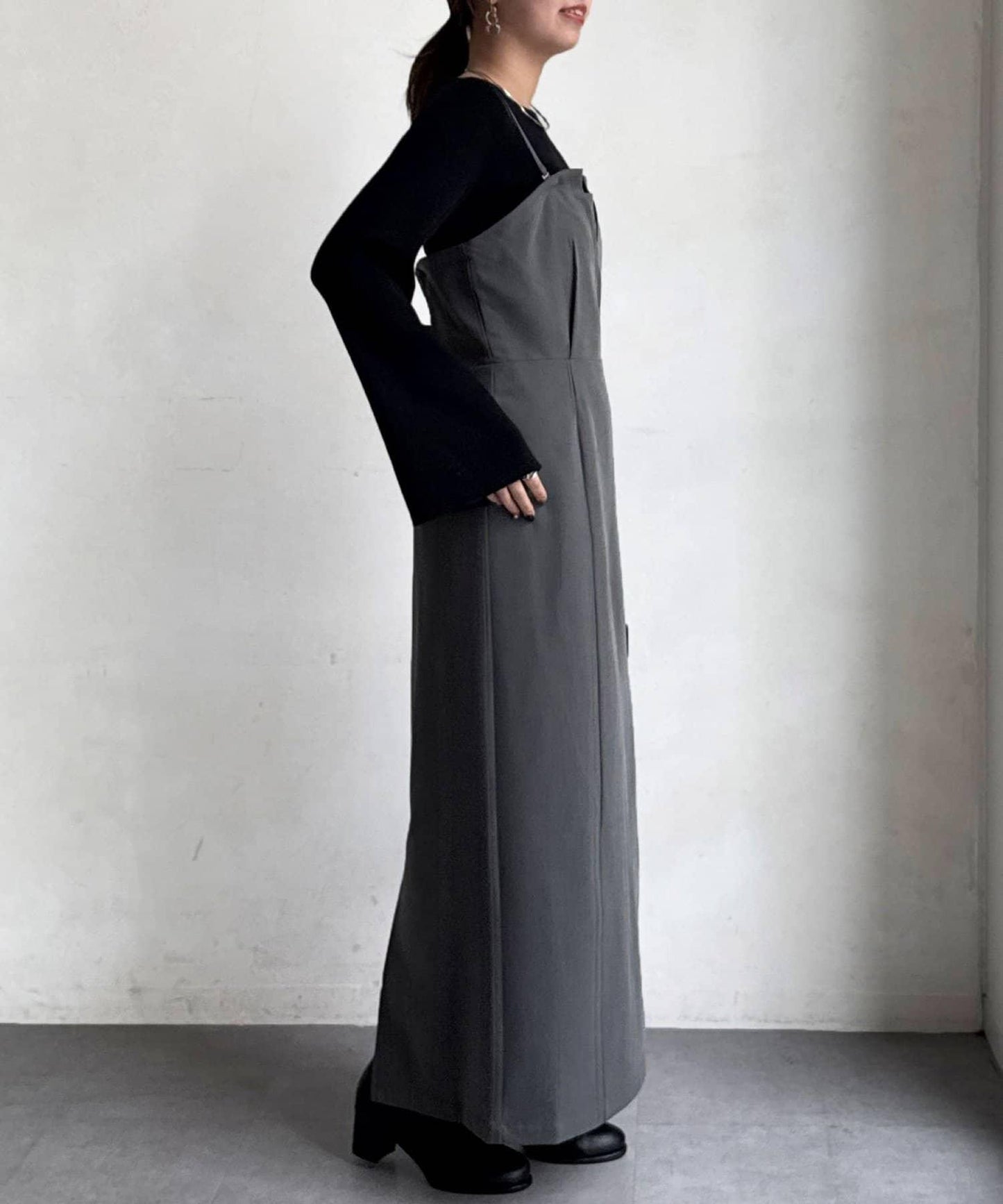 【ITAMI企畫】喇叭袖針織衫×兩穿吊帶連衣裙