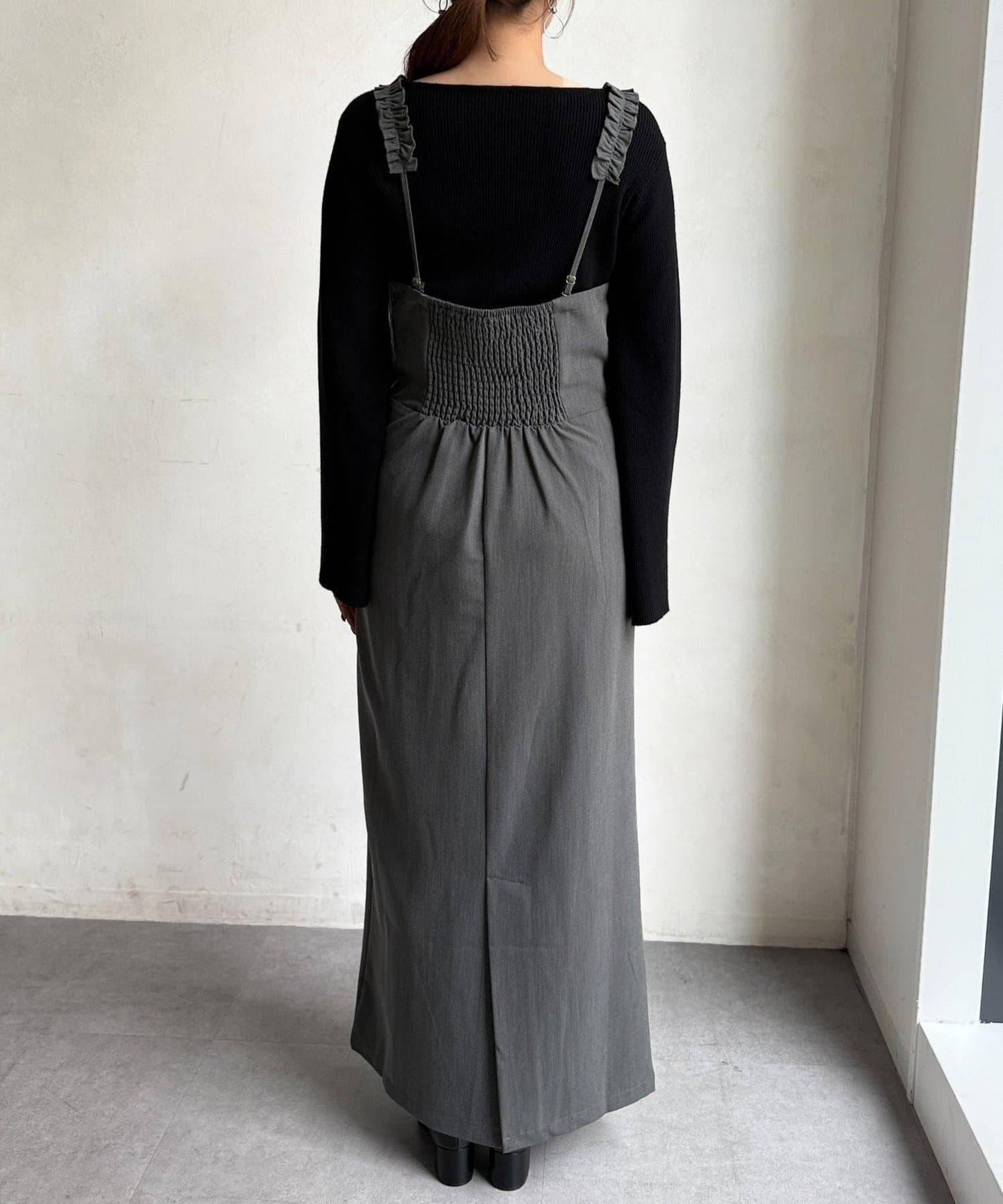 【ITAMI企畫】喇叭袖針織衫×兩穿吊帶連衣裙