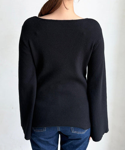 【ITAMI企畫】喇叭袖針織衫×兩穿吊帶連衣裙