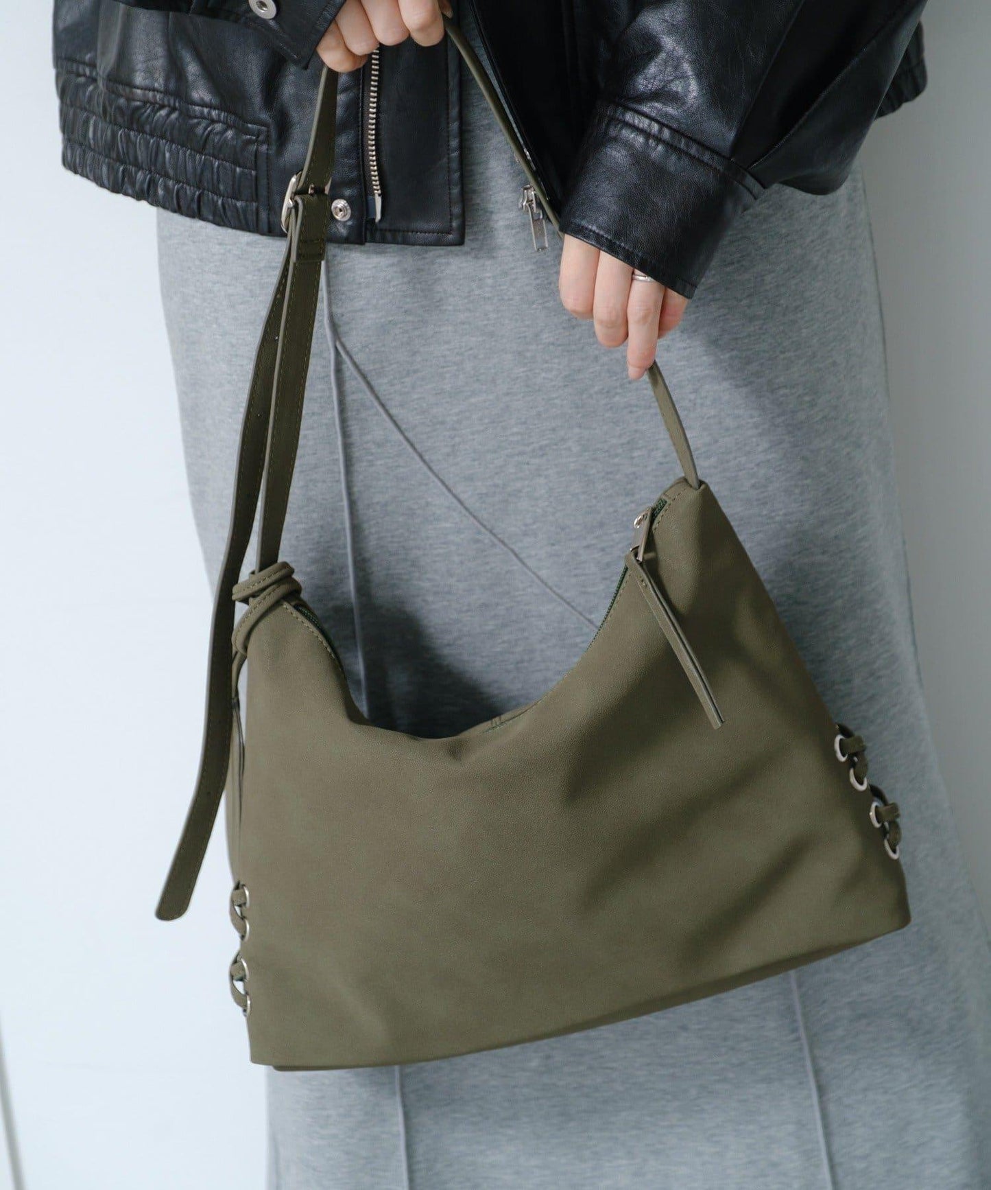 【Kastane】麂皮繫帶包