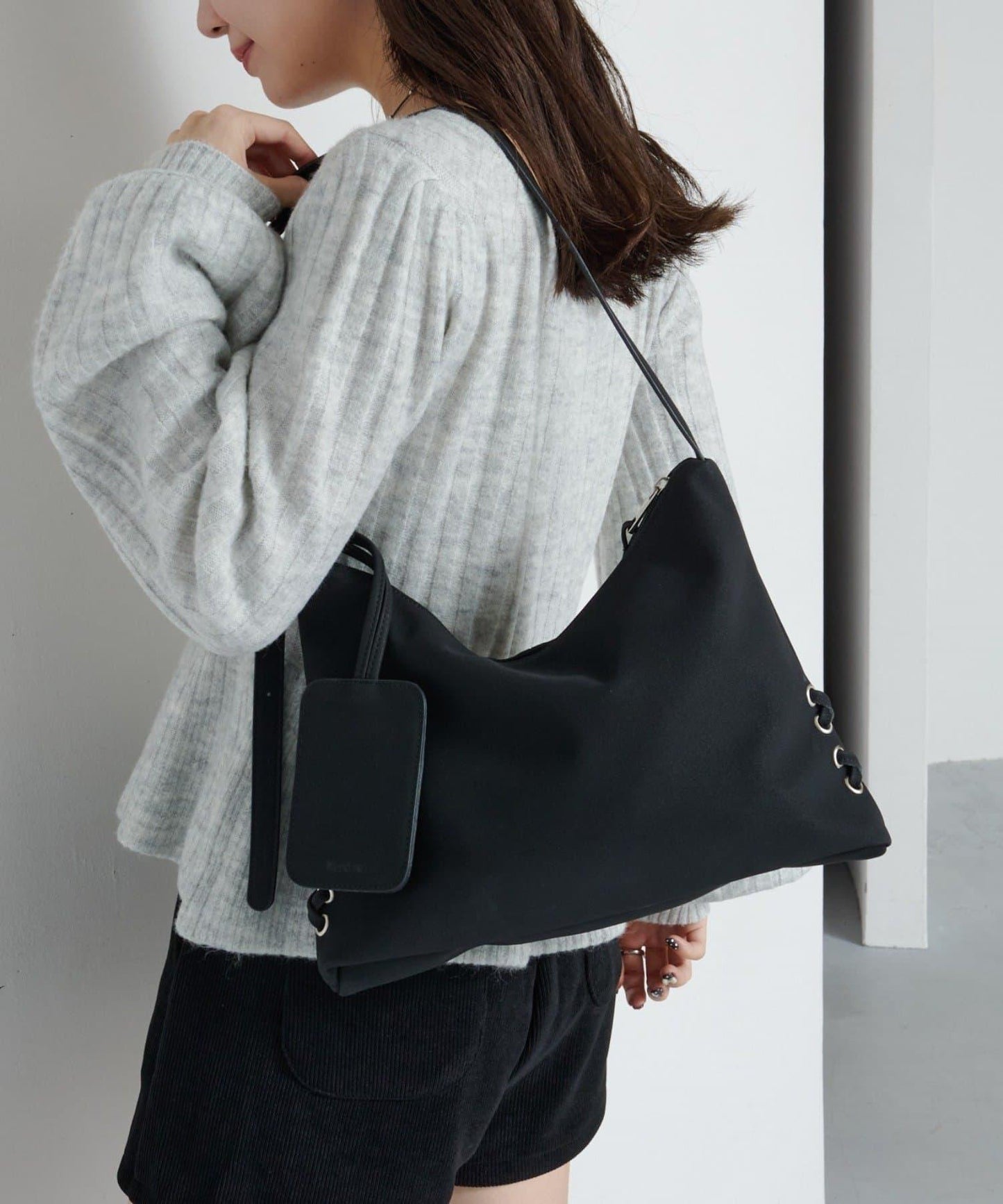 【Kastane】麂皮繫帶包