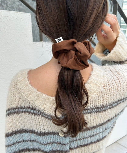 【4色可選/fiw.】麂皮髮圈