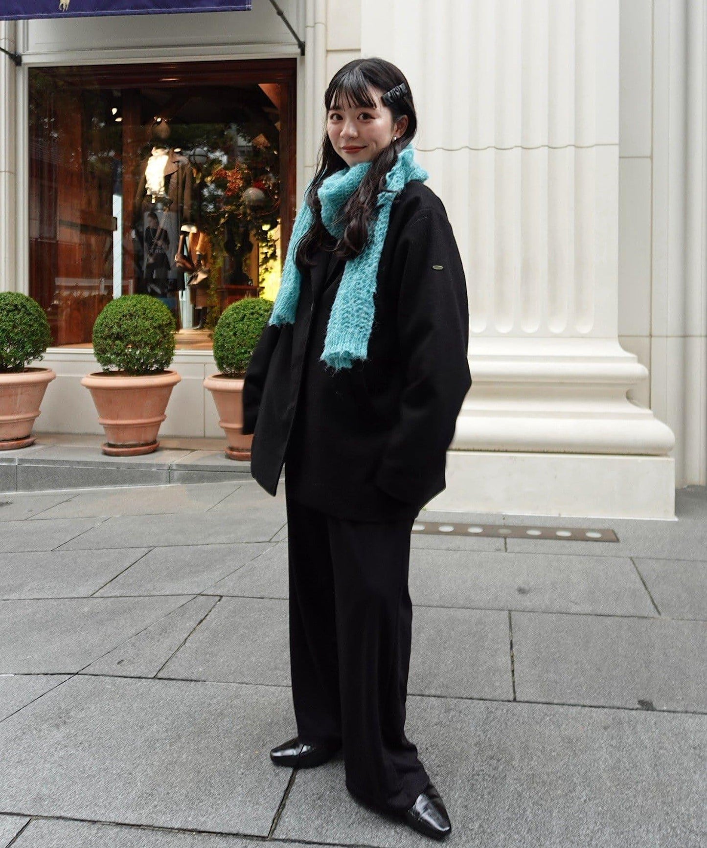 仿馬海毛透視針織衫
