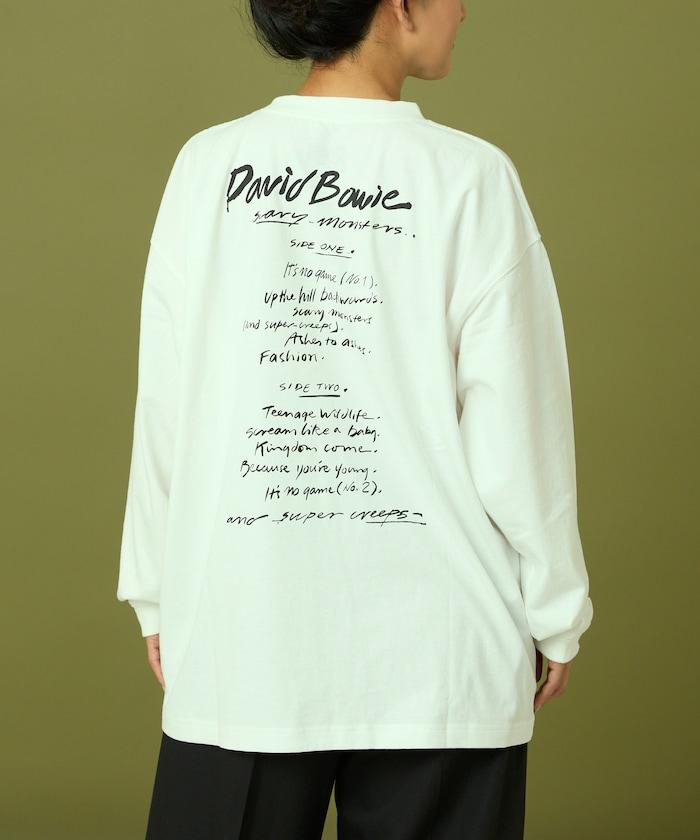 “David Bowie/デヴィッド・ボウイ” 印花長袖T恤