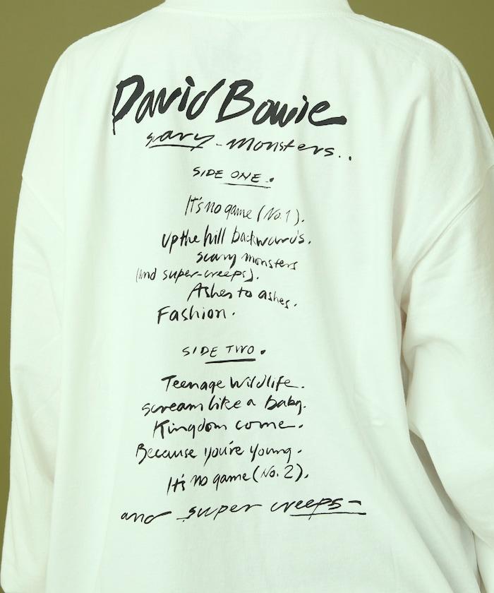 “David Bowie/デヴィッド・ボウイ” 印花長袖T恤
