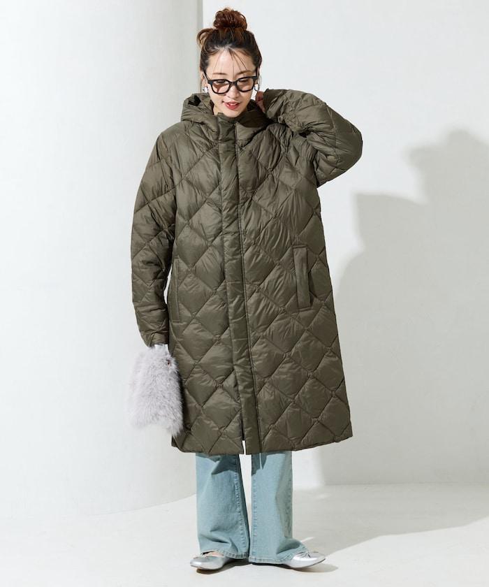 城市可收納連帽長款羽絨服