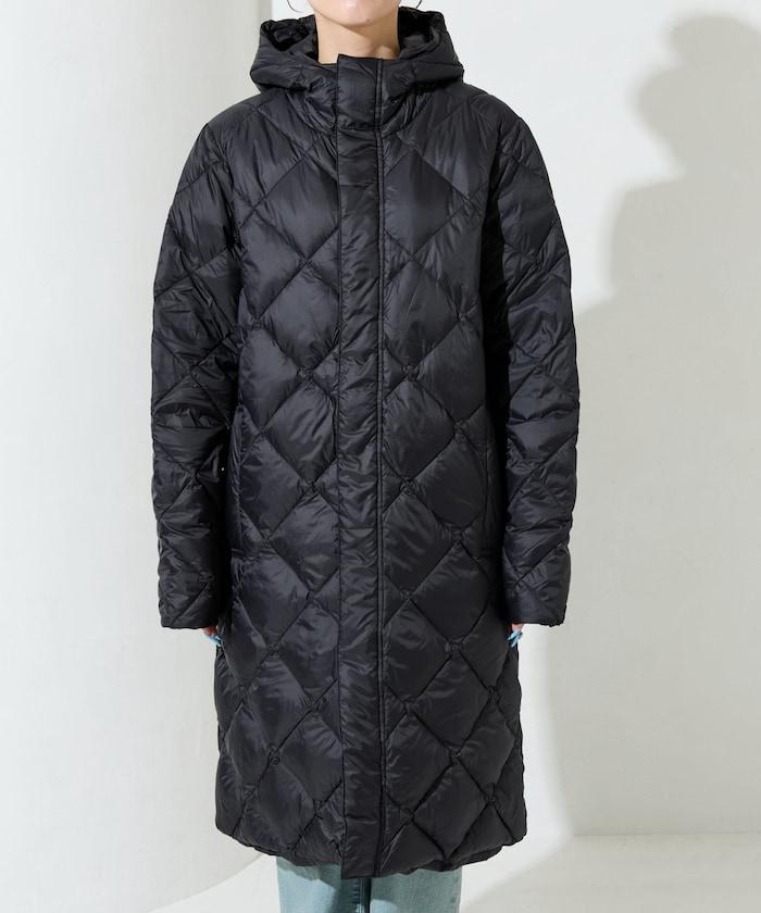 城市可收納連帽長款羽絨服