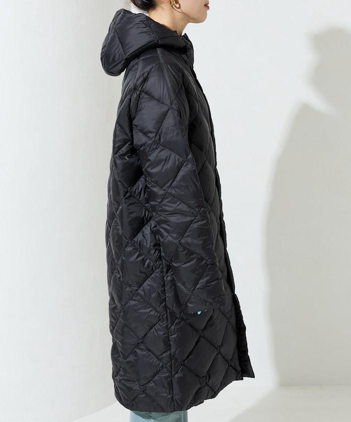 城市可收納連帽長款羽絨服