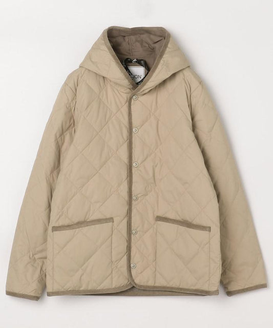 CITY撞色拼接連帽羽絨開衫（羽絨服）